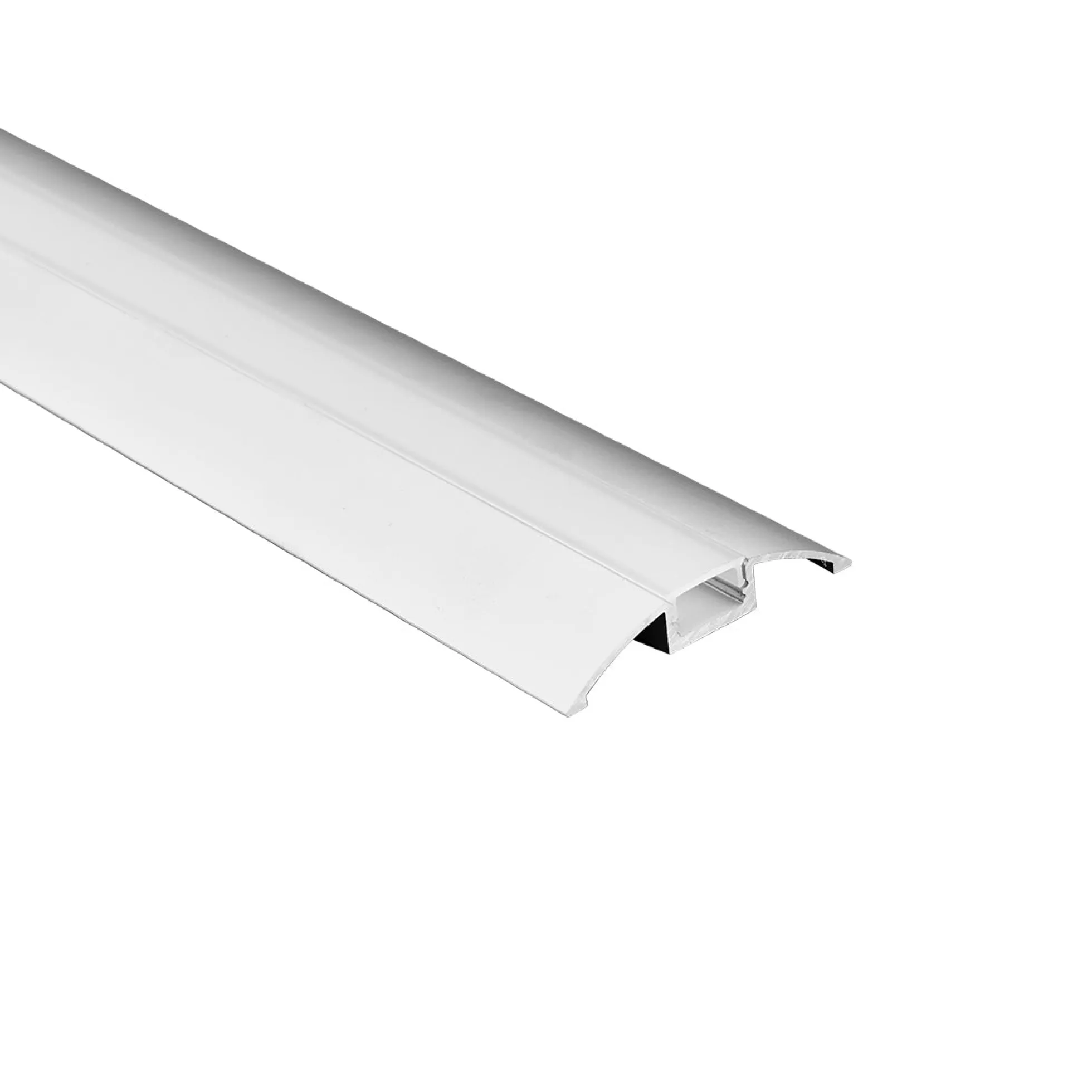 Perfil de aluminio para tira LED - Media luna - Kit completo - 58x9mm - 2 metros
