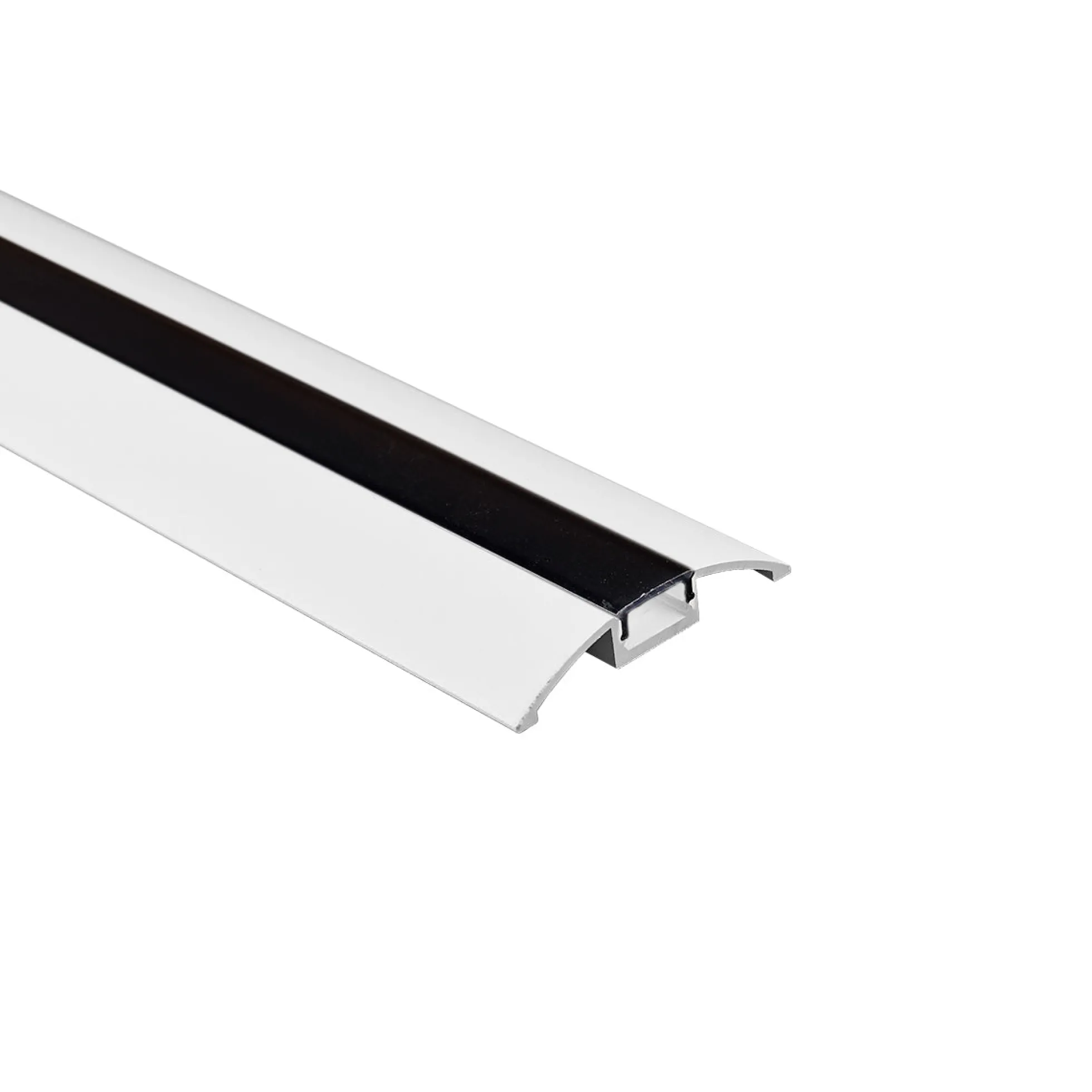 Perfil de aluminio para tira LED - Media luna - Kit completo - 58x9mm - 2 metros