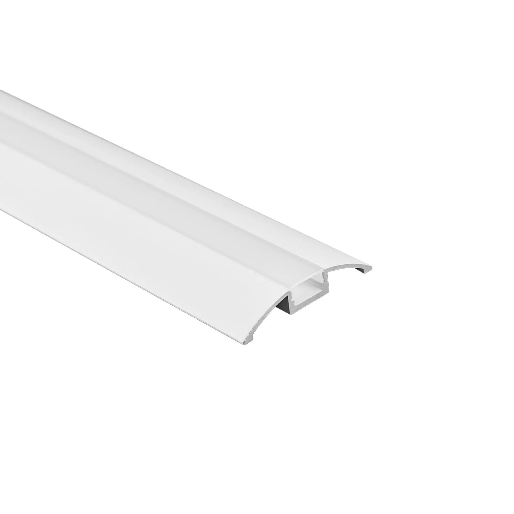 Perfil de aluminio para tira LED - Media luna - Kit completo - 58x9mm - 2 metros