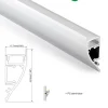 Perfil de aluminio para tira LED - Bañador de pared - 18x44mm - 2 metros