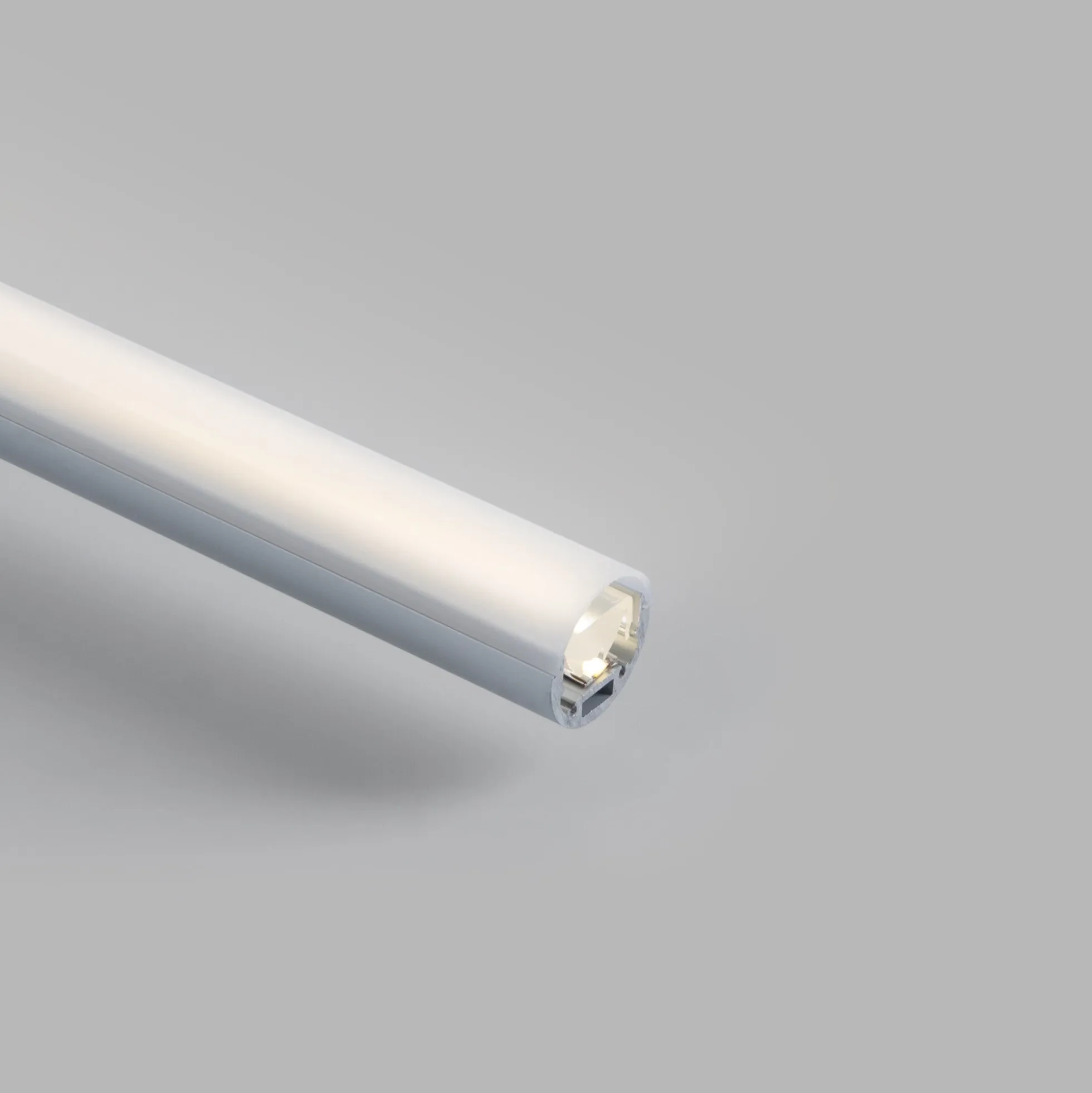 Perfil de aluminio para tira LED ≤ 13mm - Superficie - ø 28mm - 2 metros