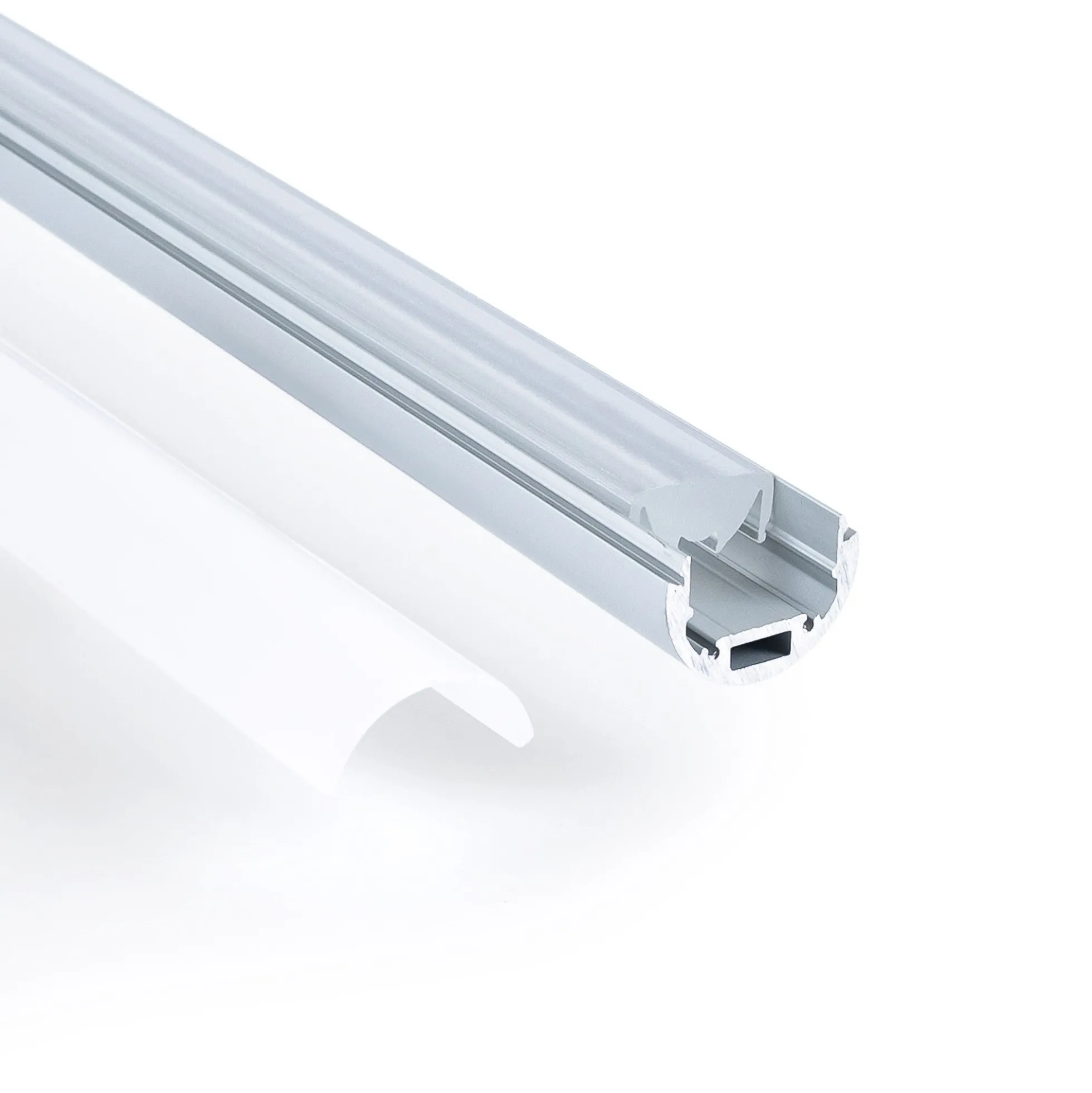 Perfil de aluminio para tira LED ≤ 13mm - Superficie - ø 28mm - 2 metros
