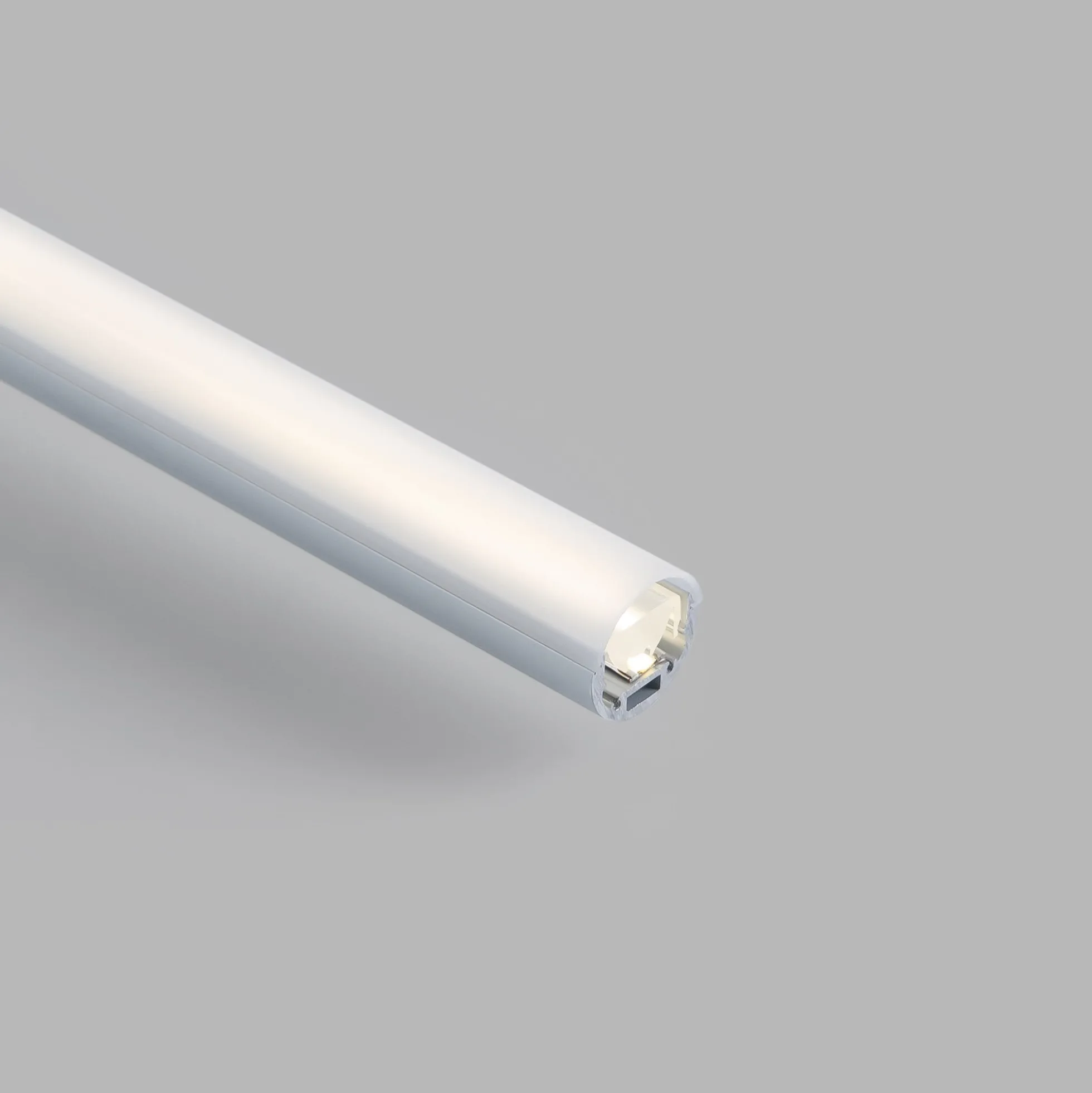 Perfil de aluminio para tira LED ≤ 13mm - Superficie - ø 28mm - 2 metros