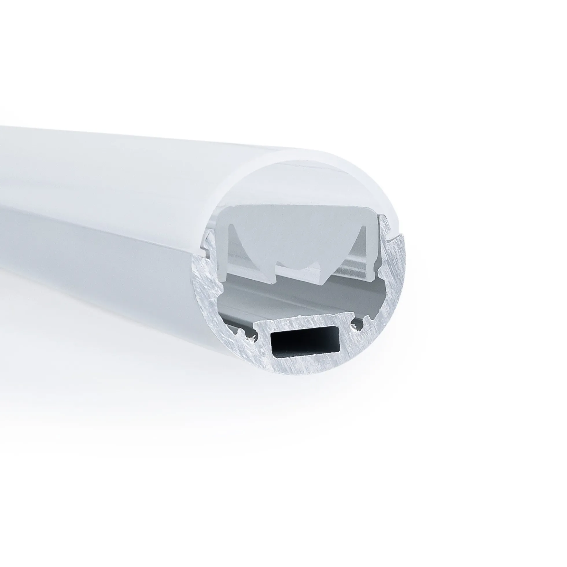 Perfil de aluminio para tira LED ≤ 13mm - Superficie - ø 28mm - 2 metros