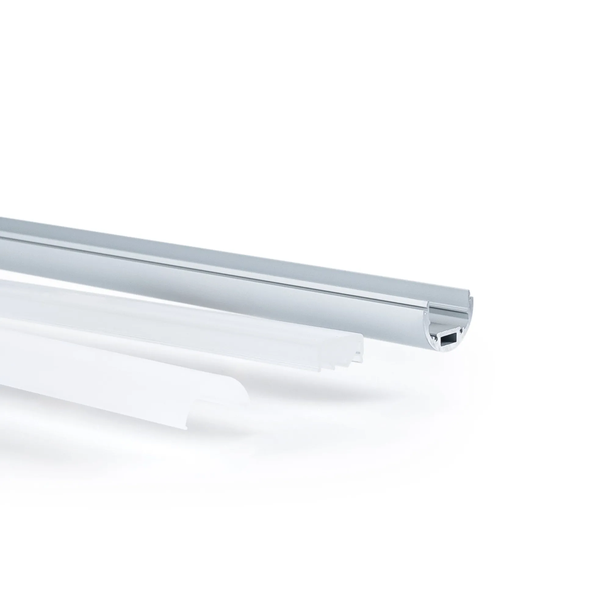Perfil de aluminio para tira LED ≤ 13mm - Superficie - ø 28mm - 2 metros