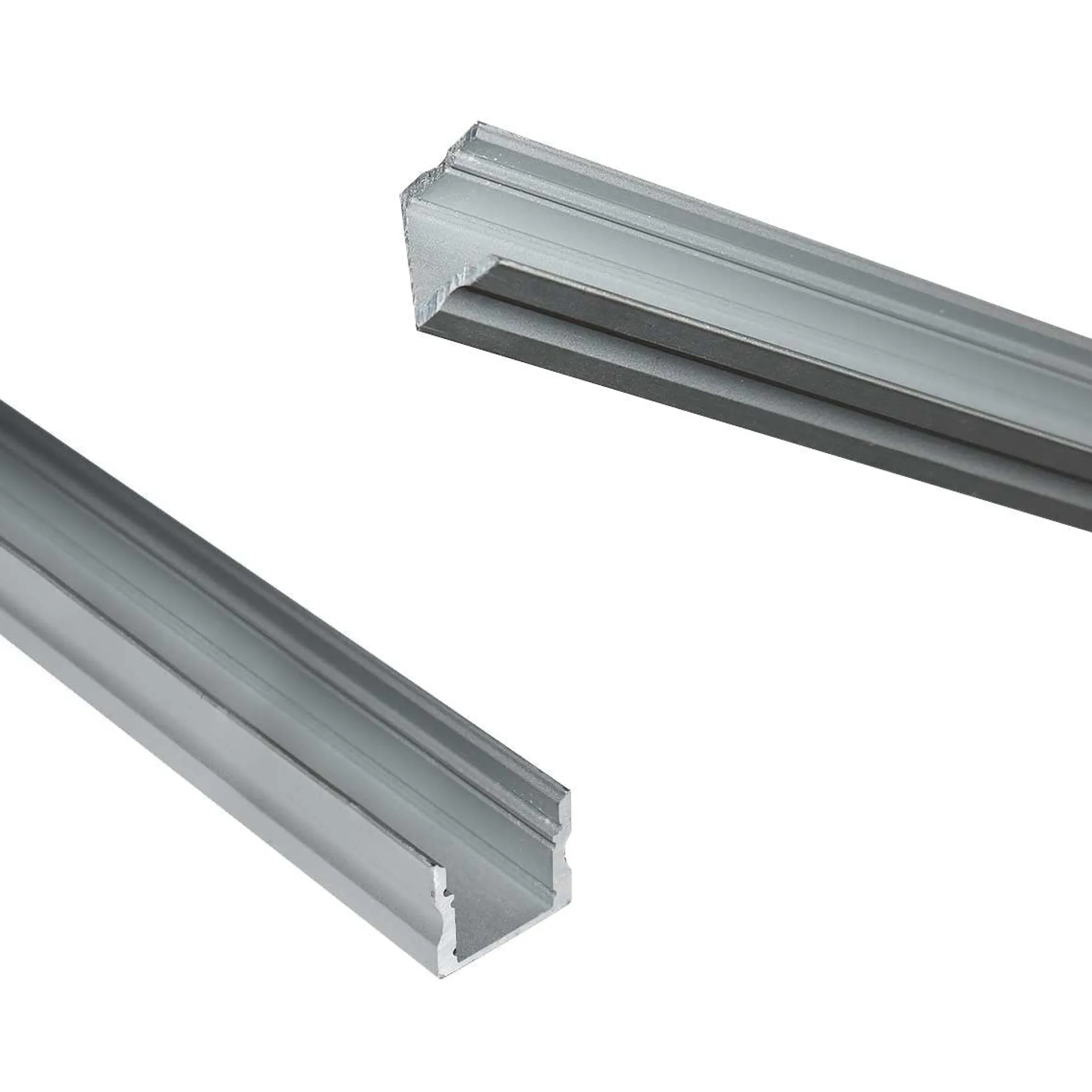 Perfil de aluminio para tira LED con difusor - 4 grapas - 2 tapas - 17x15mm - 2 metros