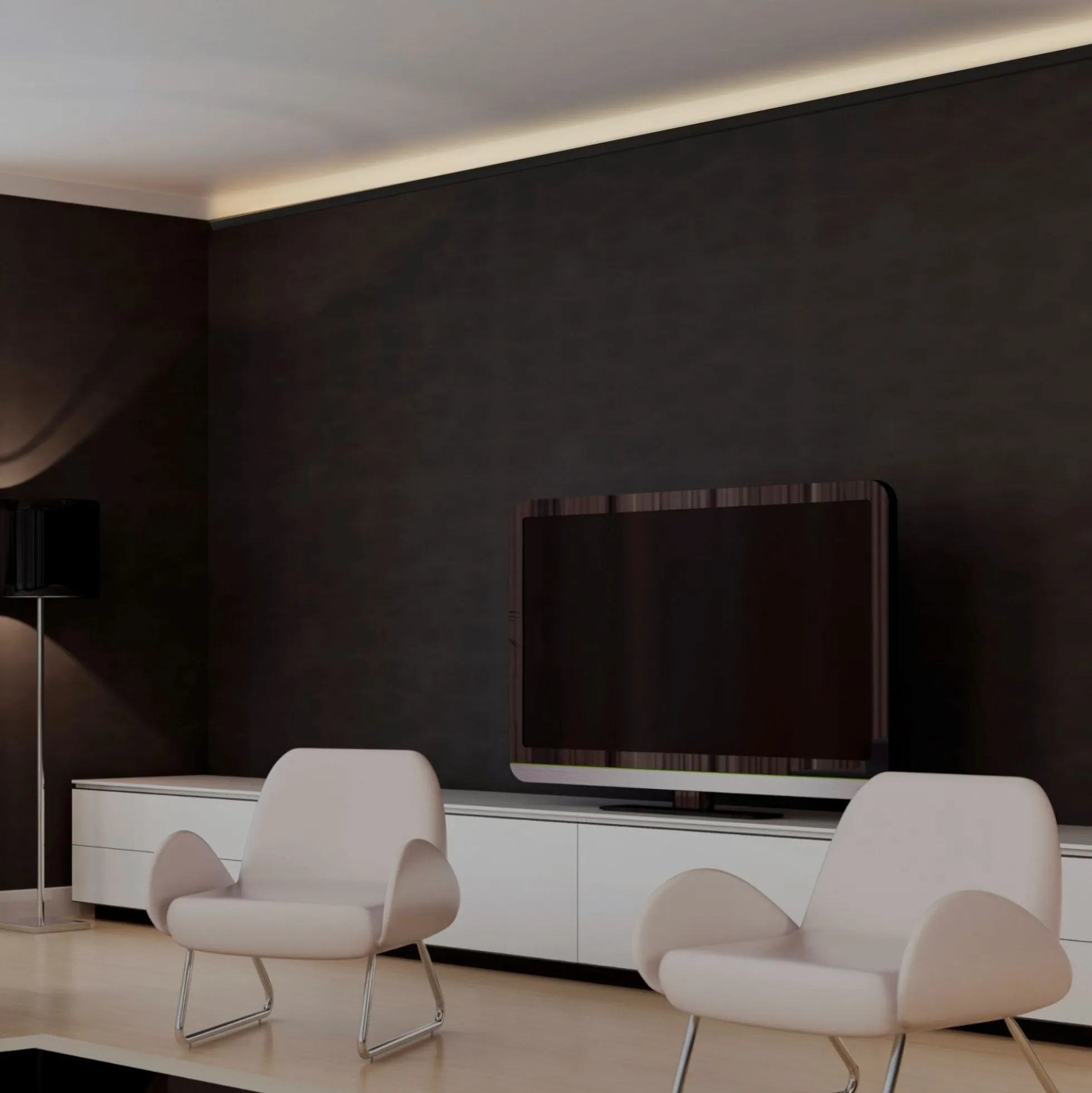 Perfil de aluminio superficie - Tira LED ≤ 12mm - 23.5x57.8mm - 2 metros