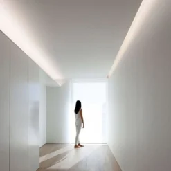Perfil de aluminio tira LED para esquinas - Bañador de pared - 66x120mm - 2 metros
