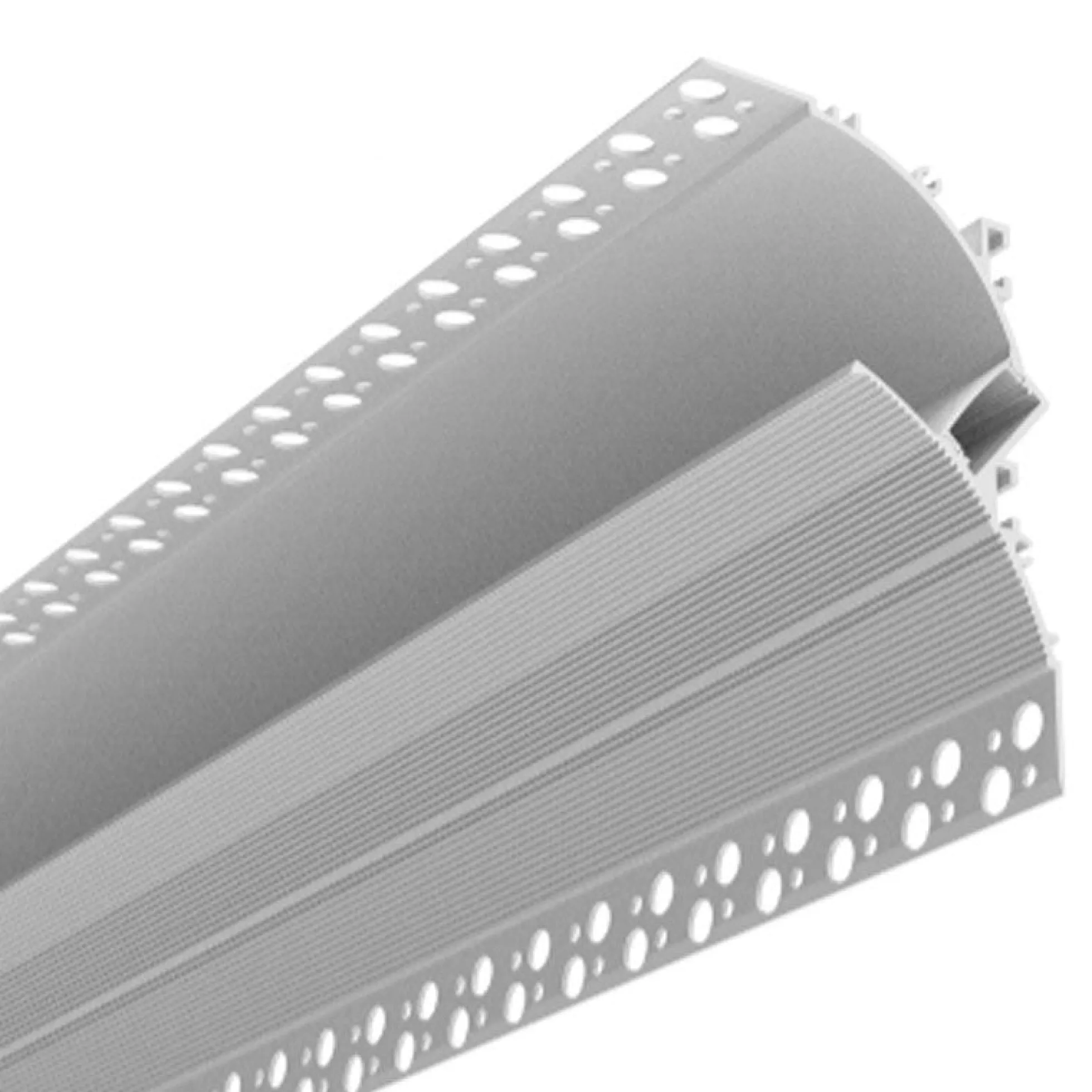 Perfil de aluminio tira LED para esquinas - Bañador de pared - 66x120mm - 2 metros