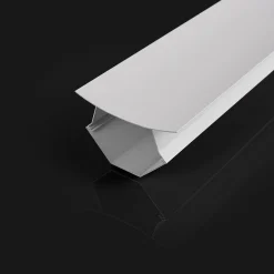 Perfil empotrable doble bañador para esquinas - Con difusor - 2 metros