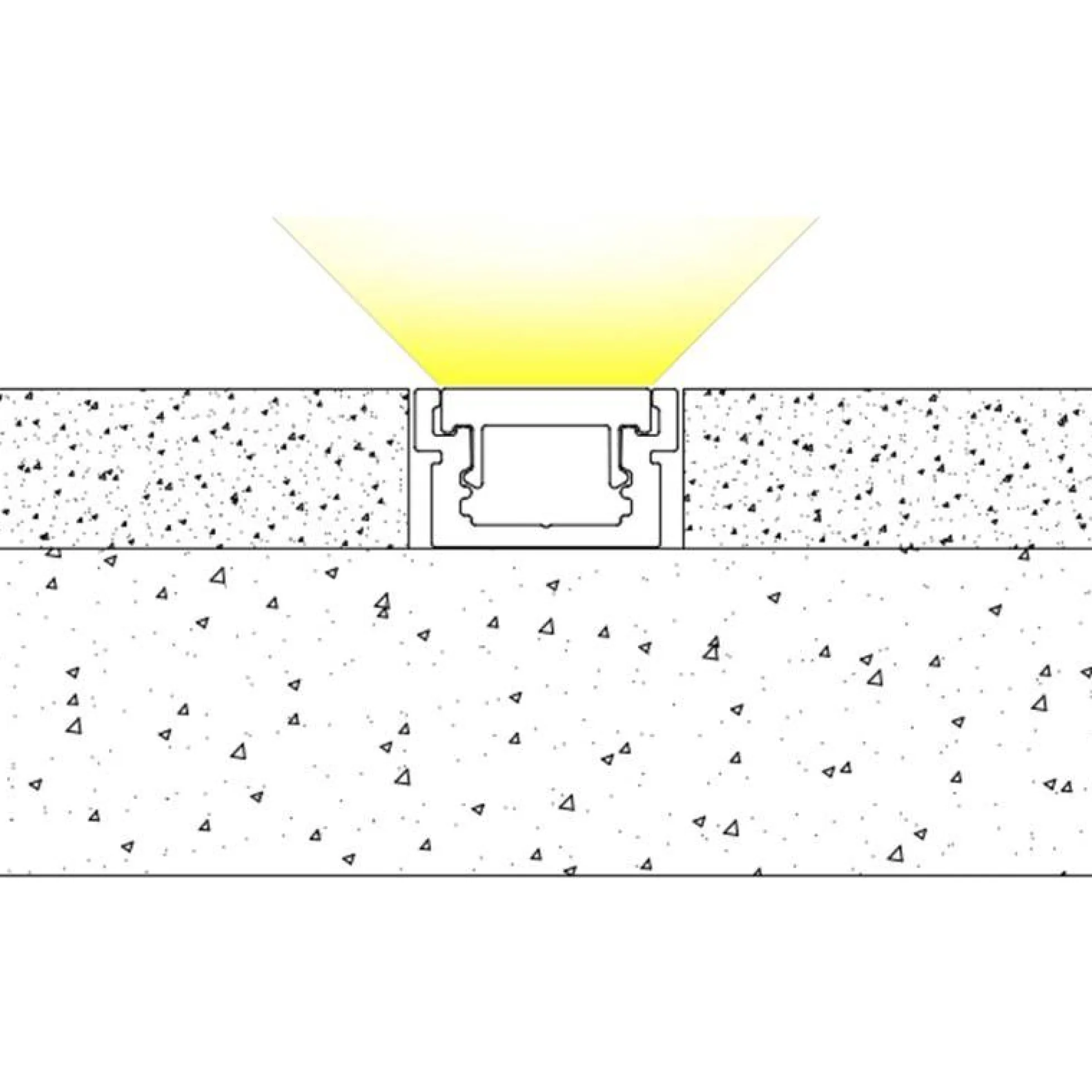 Perfil para tira LED para empotrar en Suelo 22x13mm (2m)