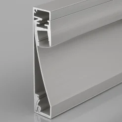 Perfil para tira LED para zócalos - 60x16mm - Con difusor y tapas - 2 metros