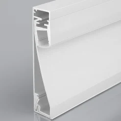 Perfil para tira LED para zócalos - 60x16mm - Con difusor y tapas - 2 metros