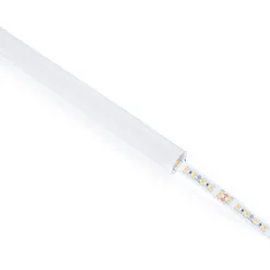 Perfil tira LED de superficie para esquinas - Con difusor - Kit completo - 15,8x15,8mm - Tira LED ≤ 10 mm - 2 metros