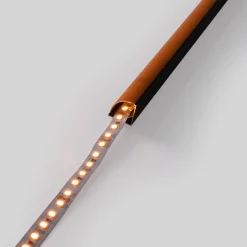 Perfil tira LED de superficie para esquinas - Con difusor - Kit completo - 15,8x15,8mm - Tira LED ≤10 mm - 1 metro