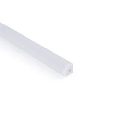 Perfil tira LED de superficie para esquinas - Con difusor - Kit completo - 15,8x15,8mm - Tira LED ≤10 mm - 1 metro
