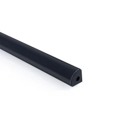 Perfil tira LED de superficie para esquinas - Con difusor - Kit completo - 15,8x15,8mm - Tira LED ≤10 mm - 1 metro