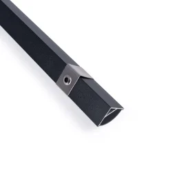 Perfil tira LED de superficie para esquinas - Con difusor - Kit completo - 15,8x15,8mm - Tira LED ≤10 mm - 1 metro