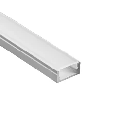 Perfil tira LED de superficie con difusor - Kit completo - 17x8,5mm - Tira LED ≤10mm - 2 metros