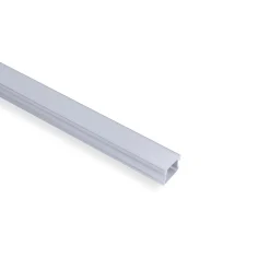 Perfil tira LED de superficie con difusor - Kit completo - 17,6x14,5mm - Tira LED ≤  12 mm - 2 metros