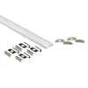 Perfil tira LED de superficie con difusor - Kit completo - 13x5,6mm - Tira LED ≤10mm - 2 metros