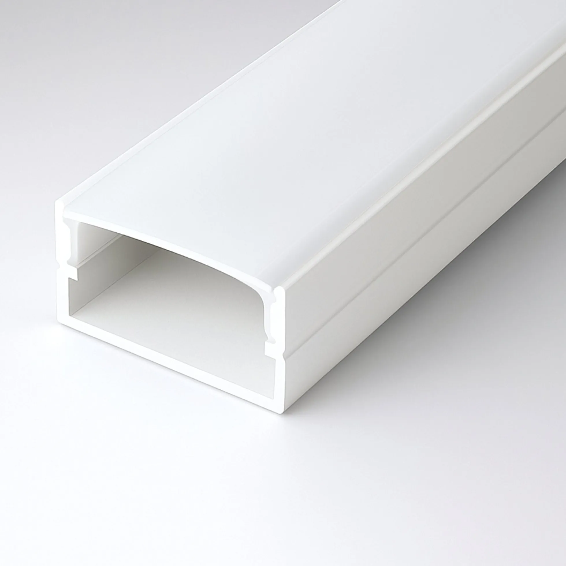 Perfil tira LED de superficie con difusor - 20x10mm - Tira LED ≤15mm - 2 metros