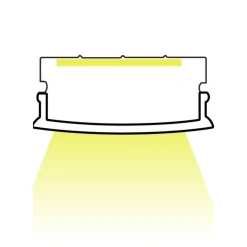 Perfil tira LED de superficie con difusor - 20x10mm - Tira LED ≤15mm - 2 metros