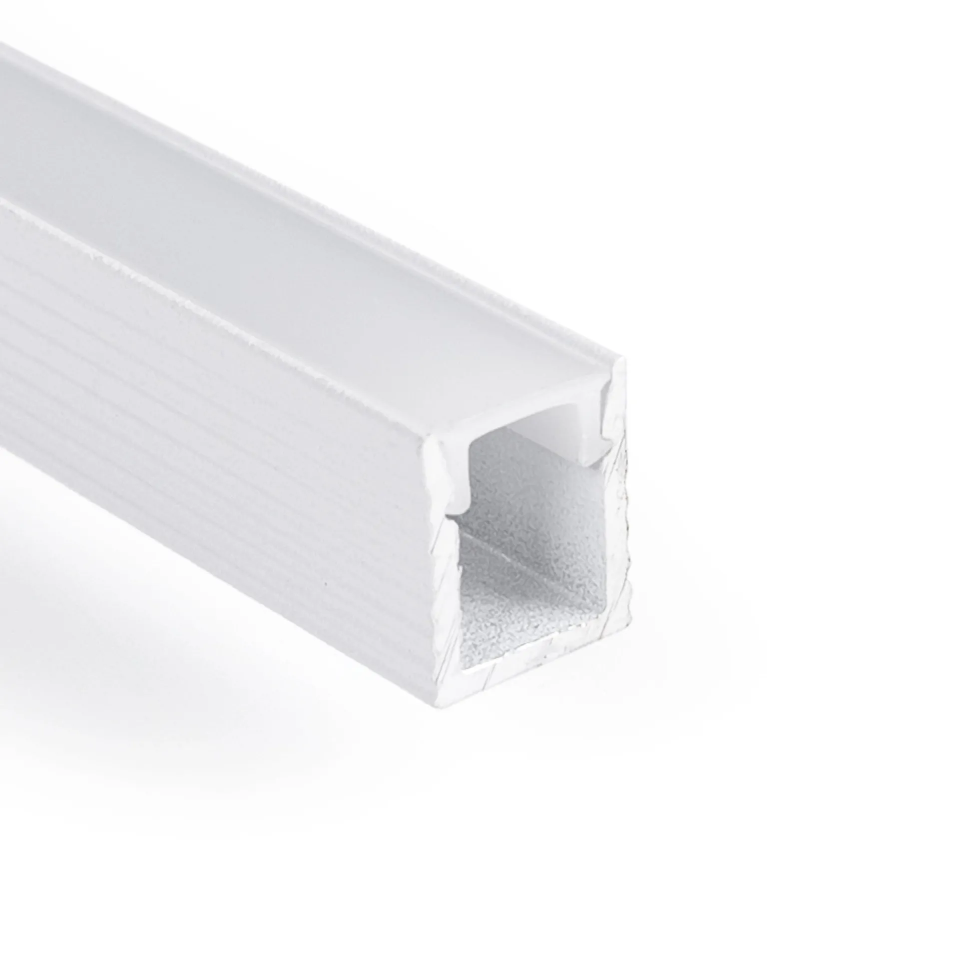 Perfil tira LED de superficie con difusor - Kit completo - 9x7mm - Tira LED ≤5mm - 2 metros