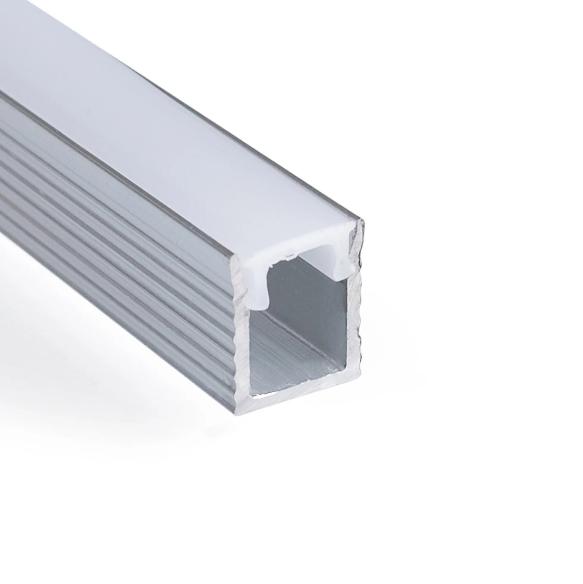 Perfil tira LED de superficie con difusor - Kit completo - 9x7mm - Tira LED ≤5mm - 2 metros