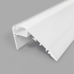 Perfil tira LED de superficie para esquinas con difusor - 54mm - Tira LED ≤12 mm - 2 metros