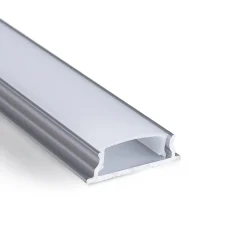 Perfil tira LED de superficie con difusor - Kit completo - 18x5mm - Tira LED ≤12mm - 2 metros