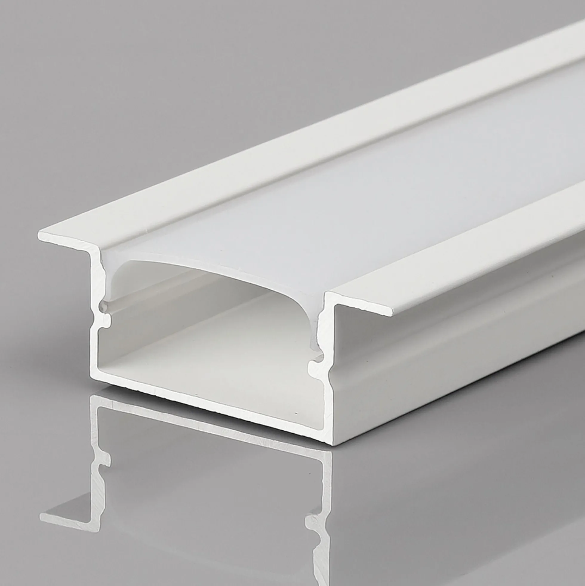 Perfil tira LED empotrable con difusor - 28x10mm - Tira LED ≤15mm - 2 metros