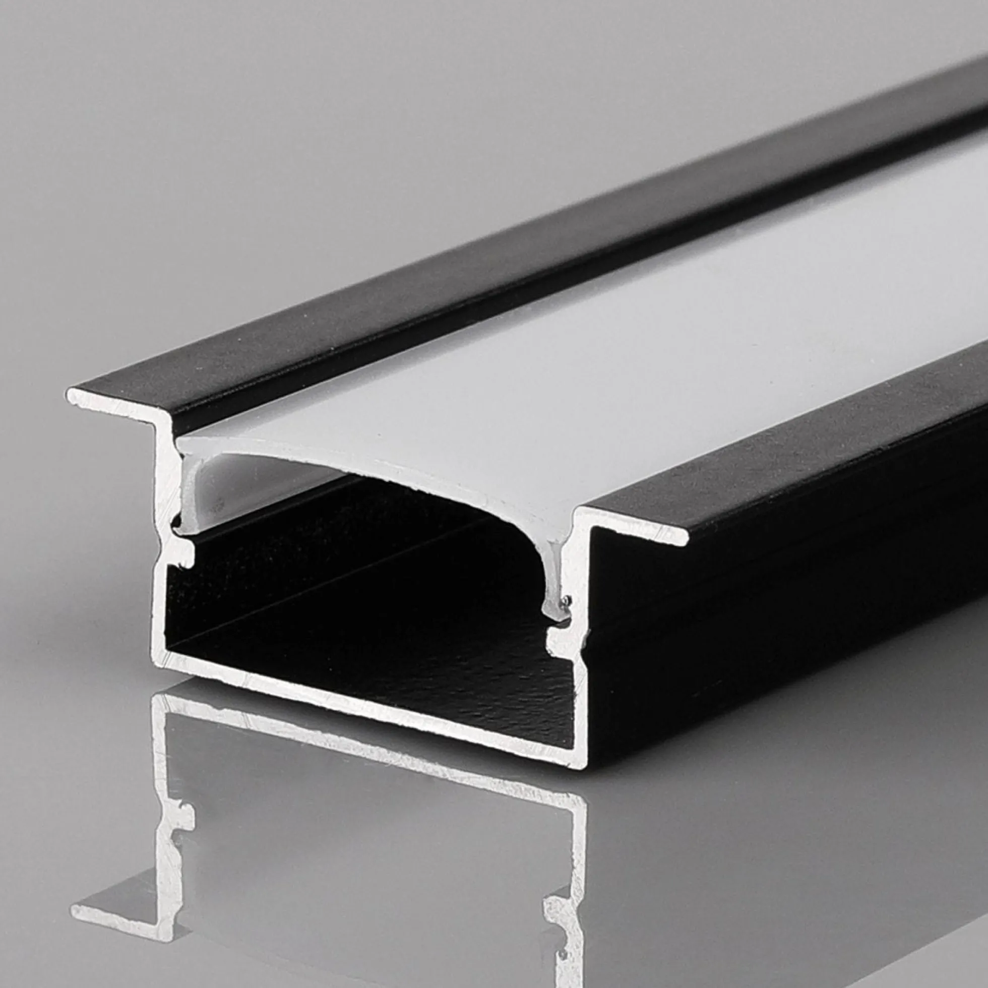 Perfil tira LED empotrable con difusor - 28x10mm - Tira LED ≤15mm - 2 metros