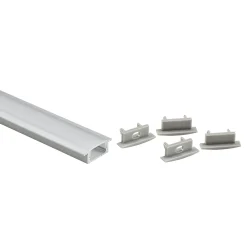 Perfil tira LED empotrable con difusor - Kit completo - 8,5x12mm - Tira LED ≤10mm - 2 metros