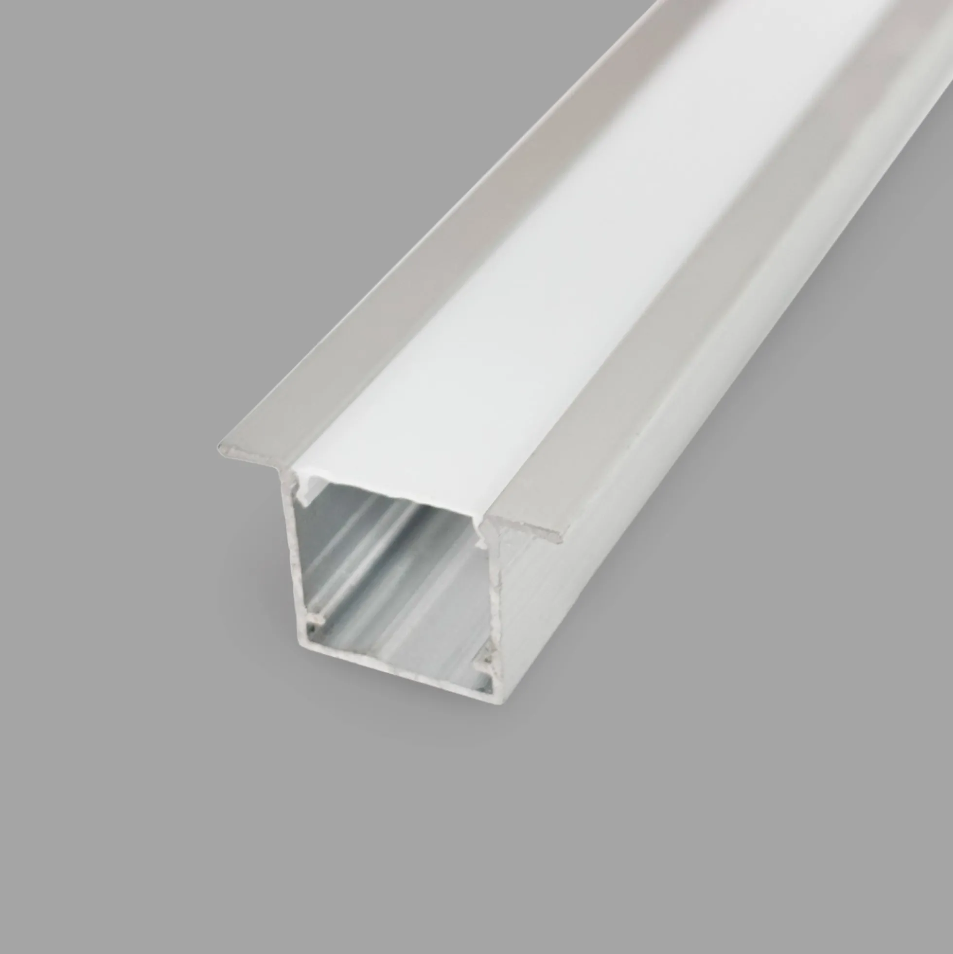 Perfil tira LED empotrable con difusor - 22,5x14,5mm - Tira LED ≤10mm - 2 metros