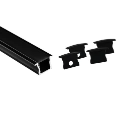 Perfil tira LED empotrable con difusor - Kit completo - 12,2x13mm - Tira LED ≤10mm - 2 metros