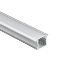 Perfil tira LED empotrable con difusor - Kit completo - 12,2x13mm - Tira LED ≤10mm - 2 metros