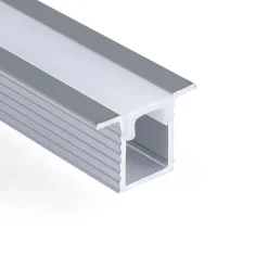 Perfil tira LED empotrable con difusor - Kit completo - 9x7mm - Tira LED ≤5mm - 2 metros