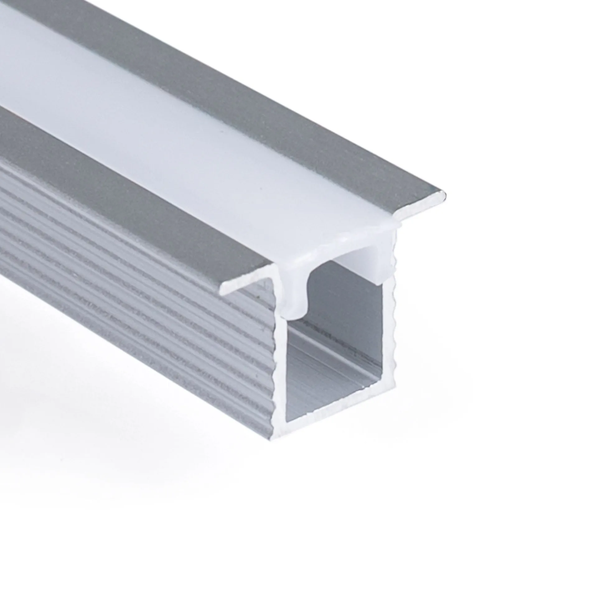 Perfil tira LED empotrable con difusor - Kit completo - 9x7mm - Tira LED ≤5mm - 2 metros