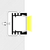 Perfil tira LED empotrable con difusor - 27x10,65mm - Tira LED 12mm - 2 metros