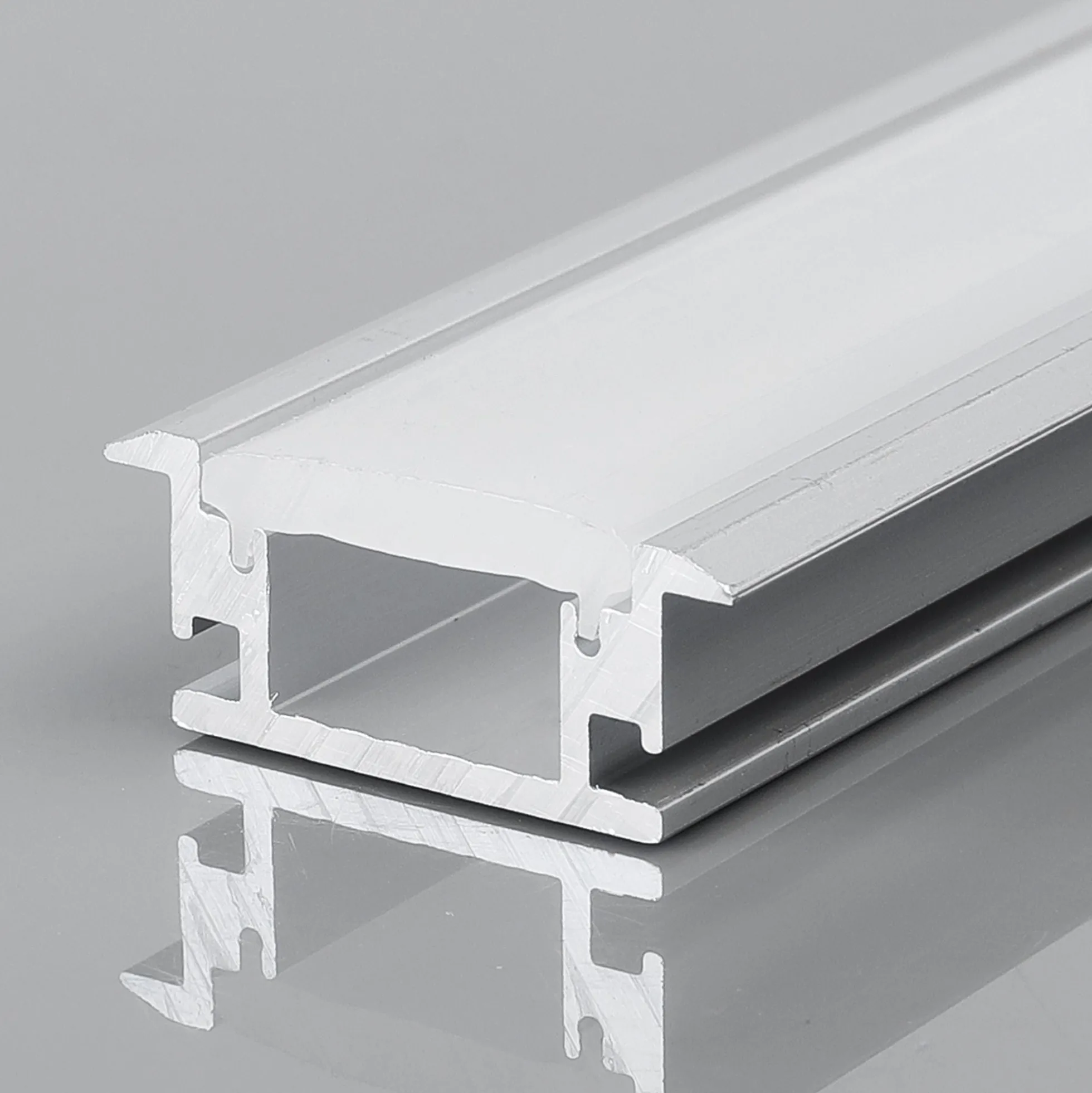 Perfil tira LED empotrable con difusor - 27x10,65mm - Tira LED 12mm - 2 metros