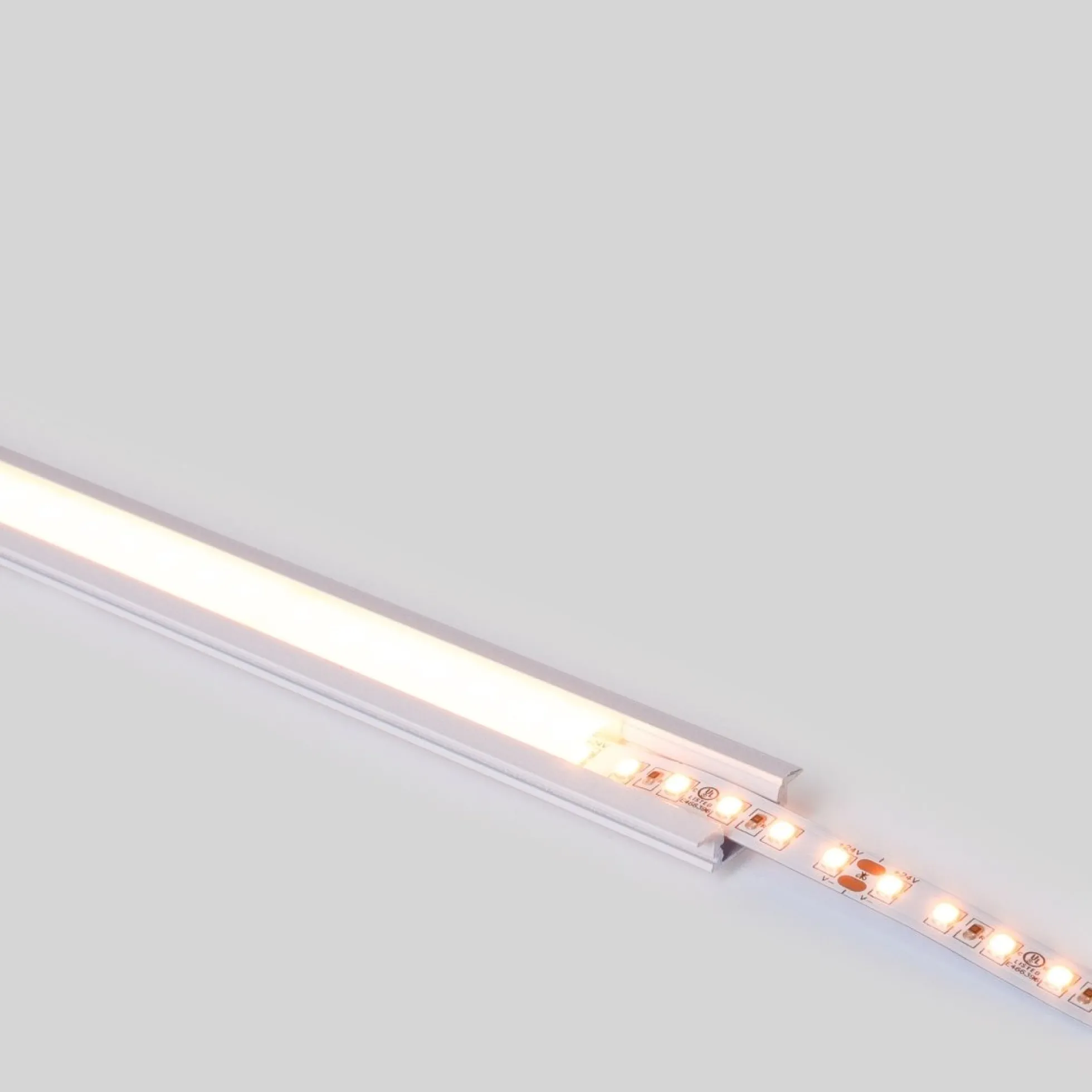 Perfil tira LED empotrable - 24,5x7mm - Kit completo - 1 metro
