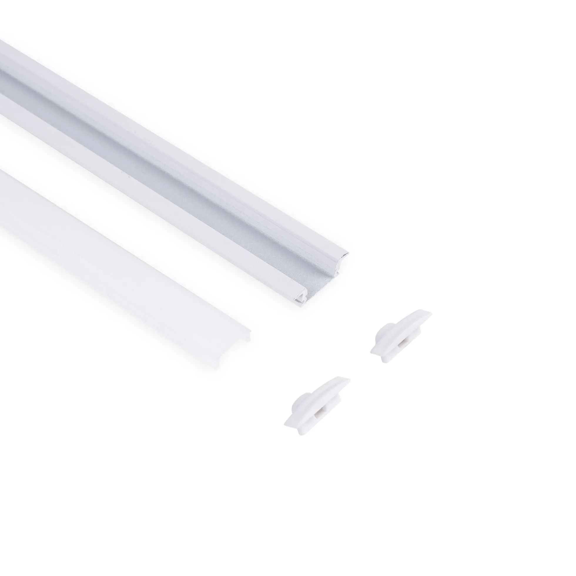 Perfil tira LED empotrable - 24,5x7mm - Kit completo - 1 metro