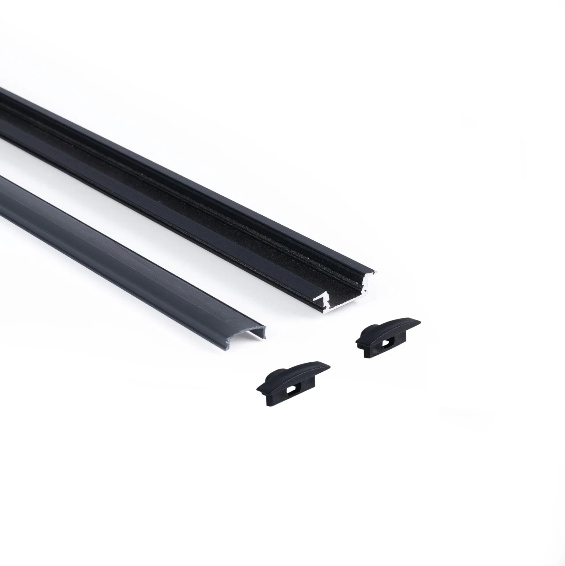 Perfil tira LED empotrable - 24,5x7mm - Kit completo - 1 metro