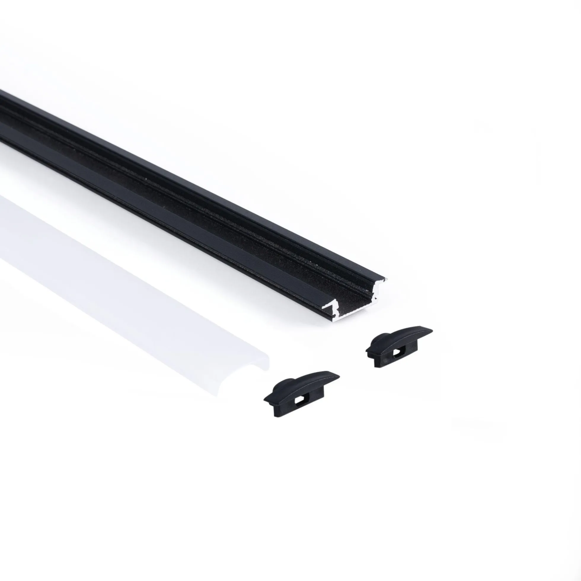 Perfil tira LED empotrable - 24,5x7mm - Kit completo - 1 metro