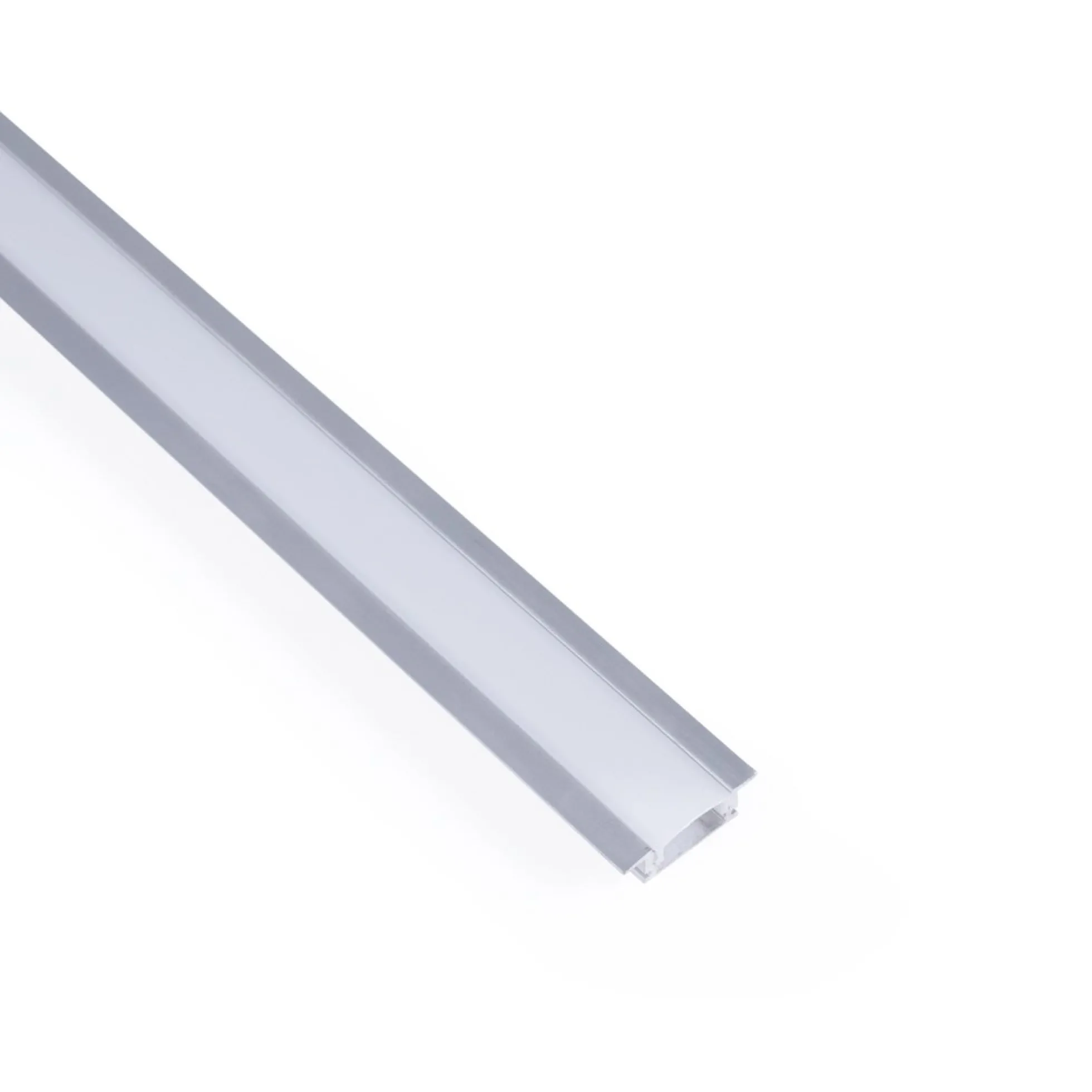 Perfil tira LED empotrable - 24,5x7mm - Kit completo - 1 metro