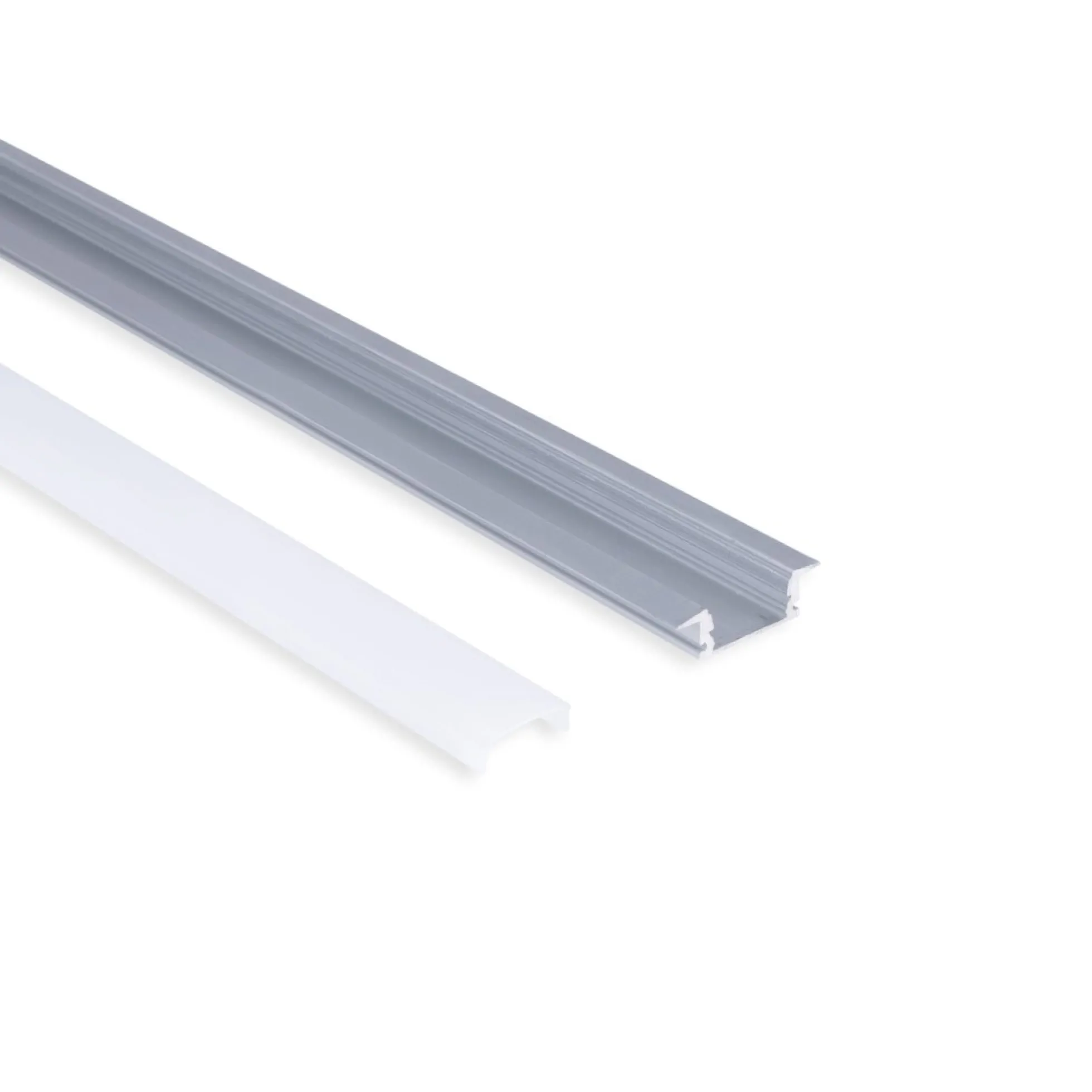 Perfil tira LED empotrable - 24,5x7mm - Kit completo - 1 metro