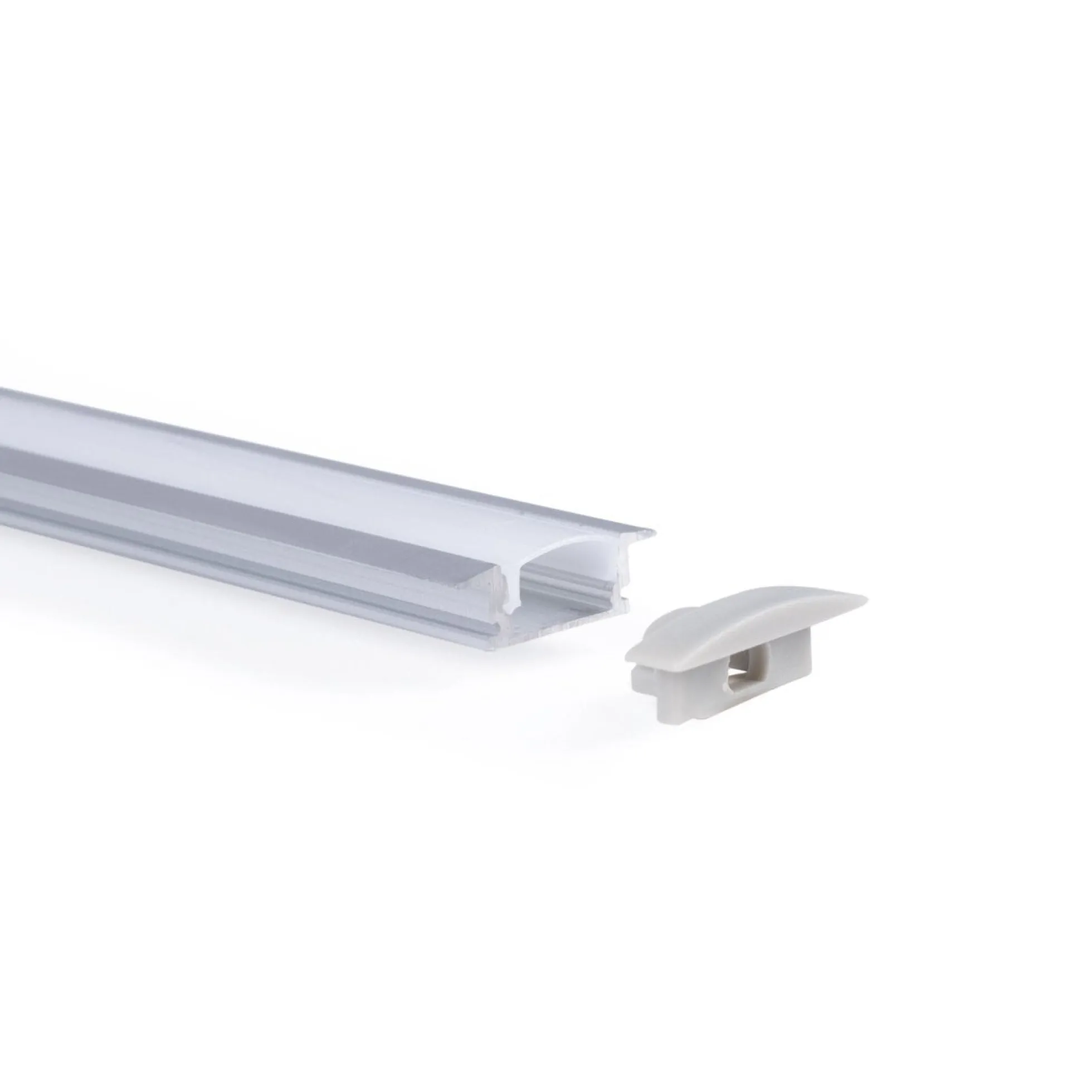 Perfil tira LED empotrable - 24,5x7mm - Kit completo - 1 metro