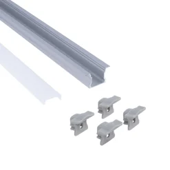 Perfil tira LED empotrable - 25x14mm - Kit completo - 2 metros
