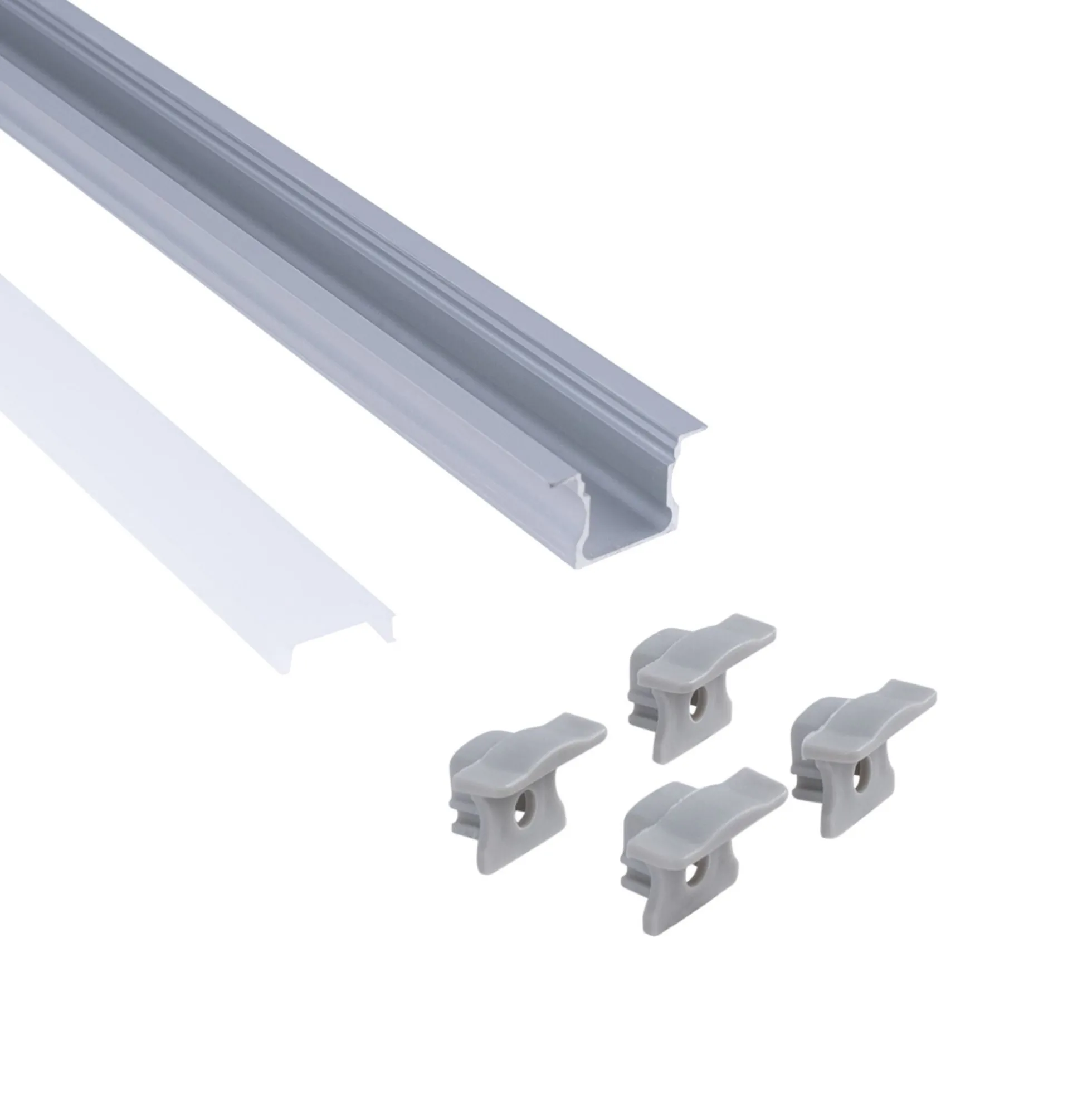 Perfil tira LED empotrable - 25x14mm - Kit completo - 2 metros